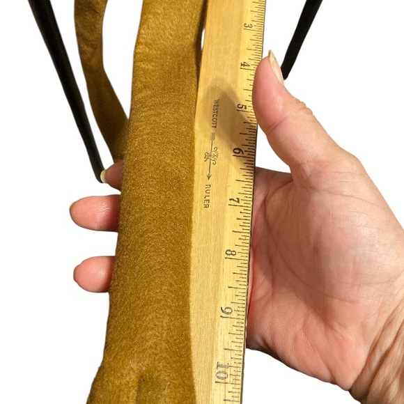 Brown Plush shelf sitting Reindeer with Colorful Scarf. - Picture 7 of 10